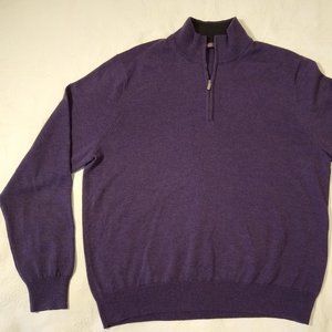 Aristo 18 1/4 zip Purple Merino Wool Sweater Large
